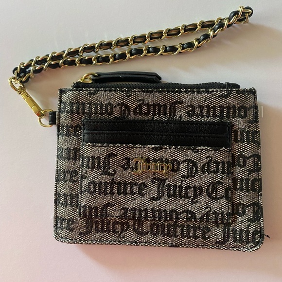 Juicy Couture Handbags - NWOT Juicy Couture Gothic
Monogram Jacquard ID Wristlet
